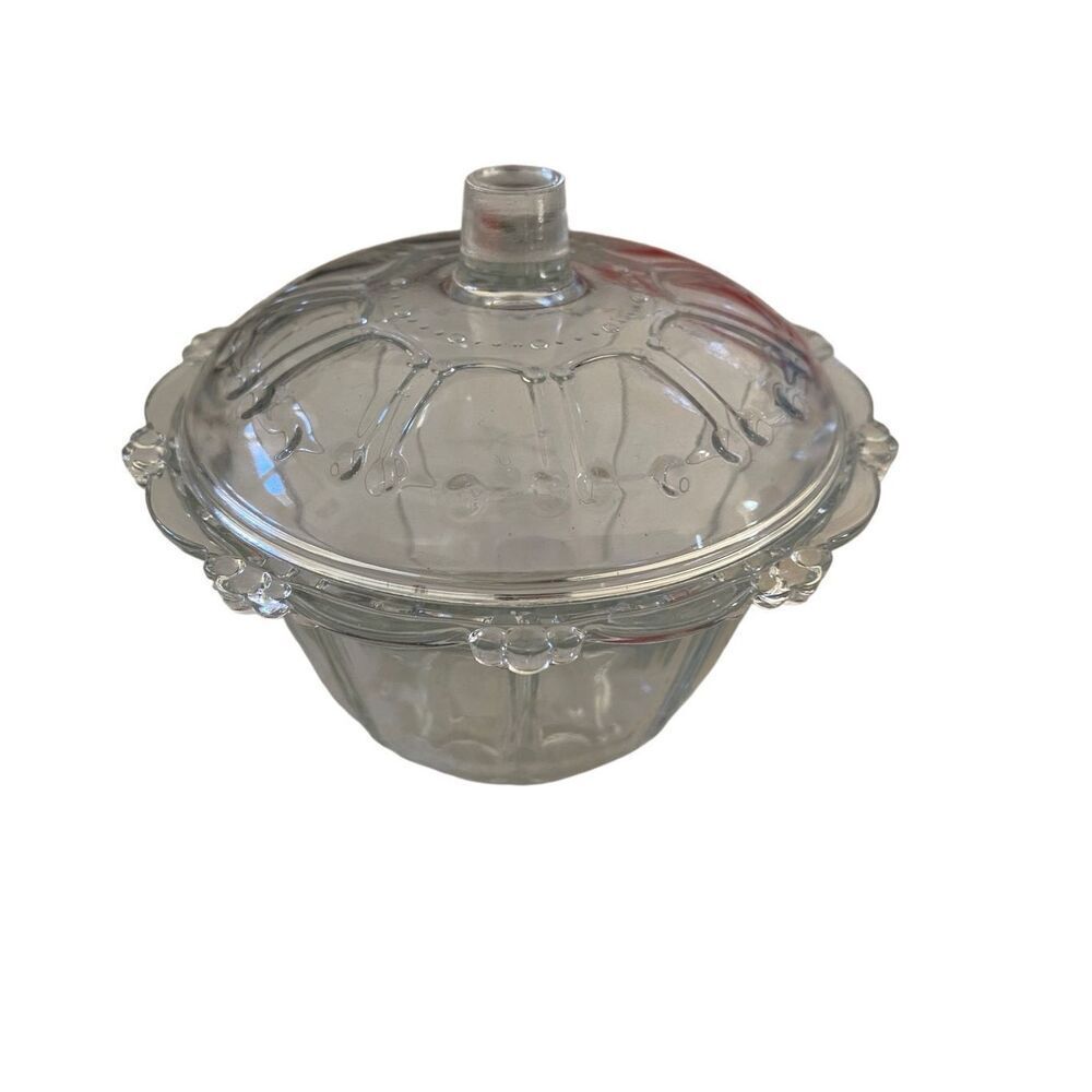 Glass Candy Dish Trinket Bowl Decor Home With Lid